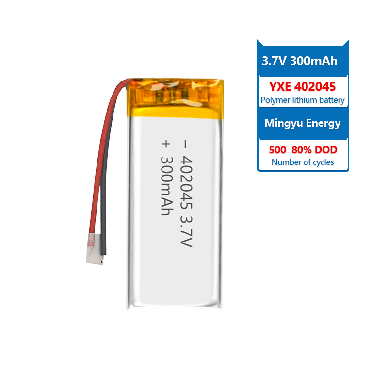 3.7 V Li-ion Battery 402045-300mah